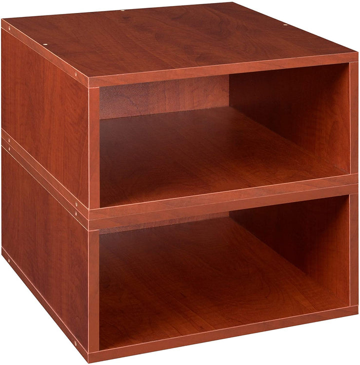 Storage Set 2 Half Size Cubes Warm Cherry Orange Modern