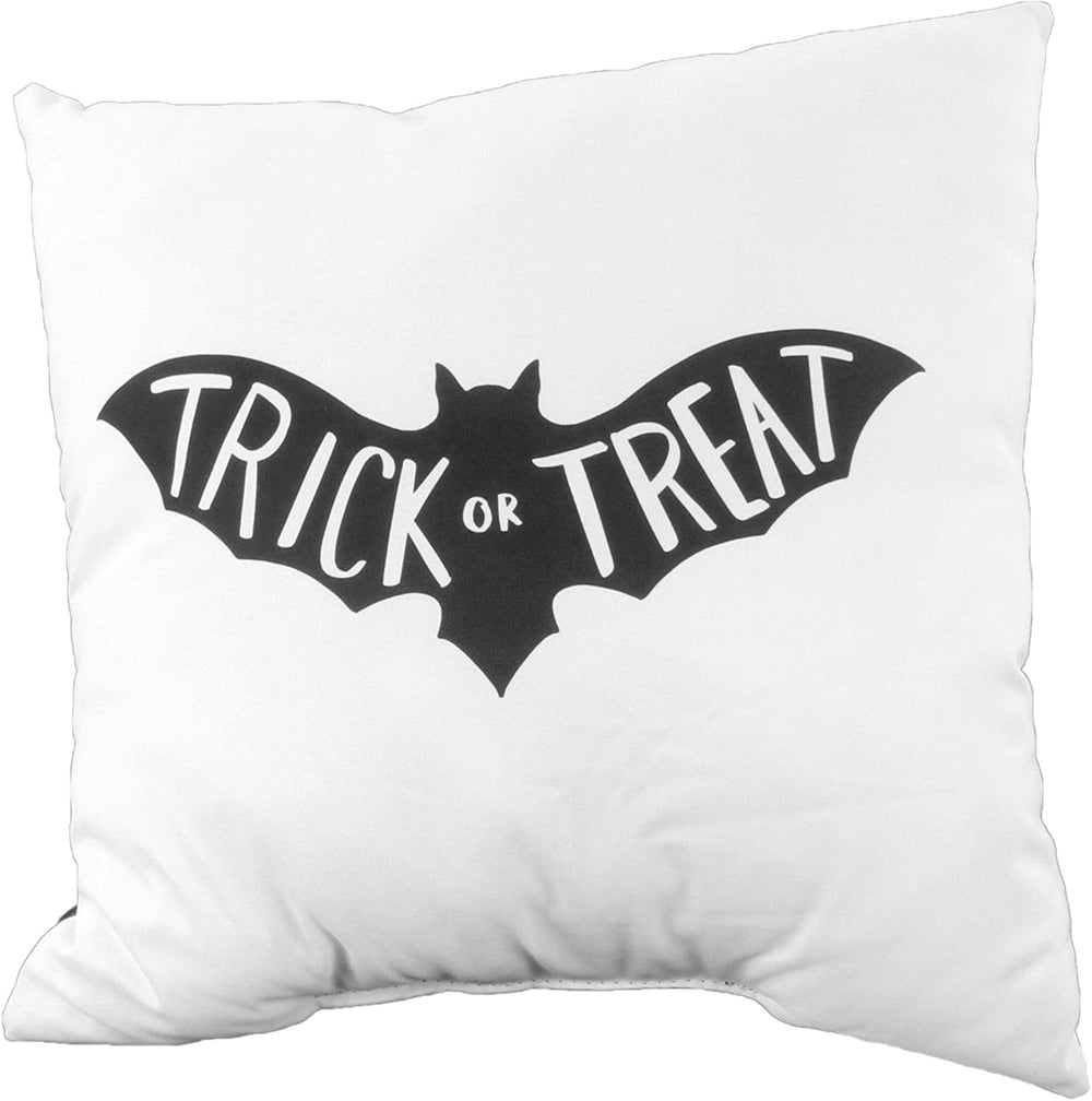 Spooky Season Trick Treat Pillow Color Graphic Novelty Polyester Single - Diamond Home USA