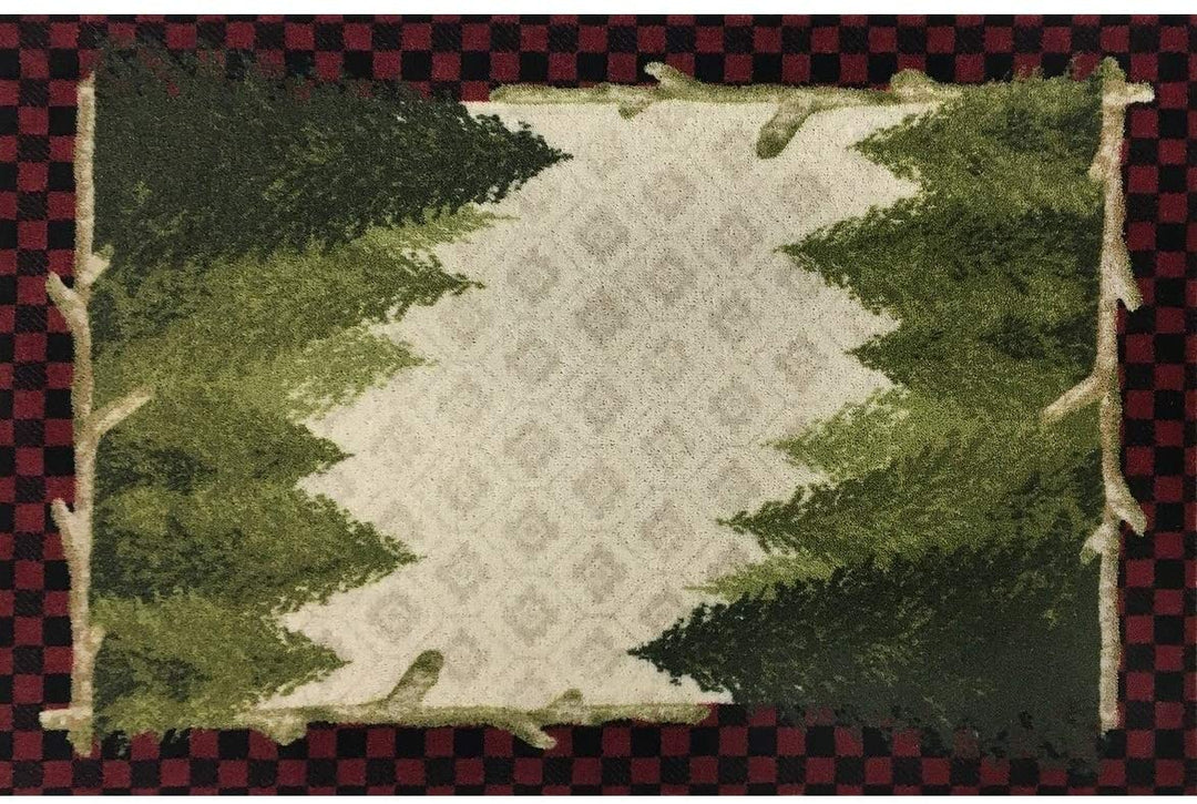 Pine Plaid Accent Rug 30"x46" Color ature Lodge Rectangle
