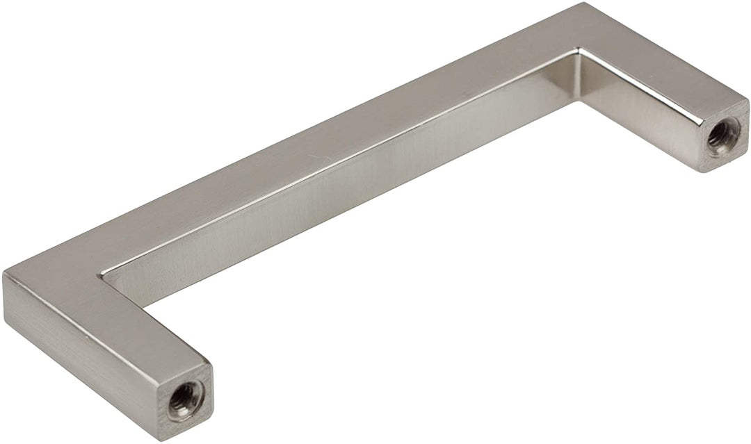 3 75 inch CC Satin Nickel Solid Square Cabinet Bar Pull (Pack 10) Grey Metal Finish - Diamond Home USA