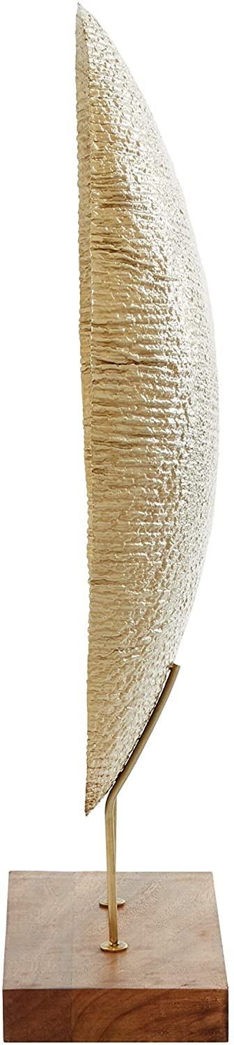 Metal Gold Platter Display 22" X 27" 22 X 6 27round Iron - Diamond Home USA
