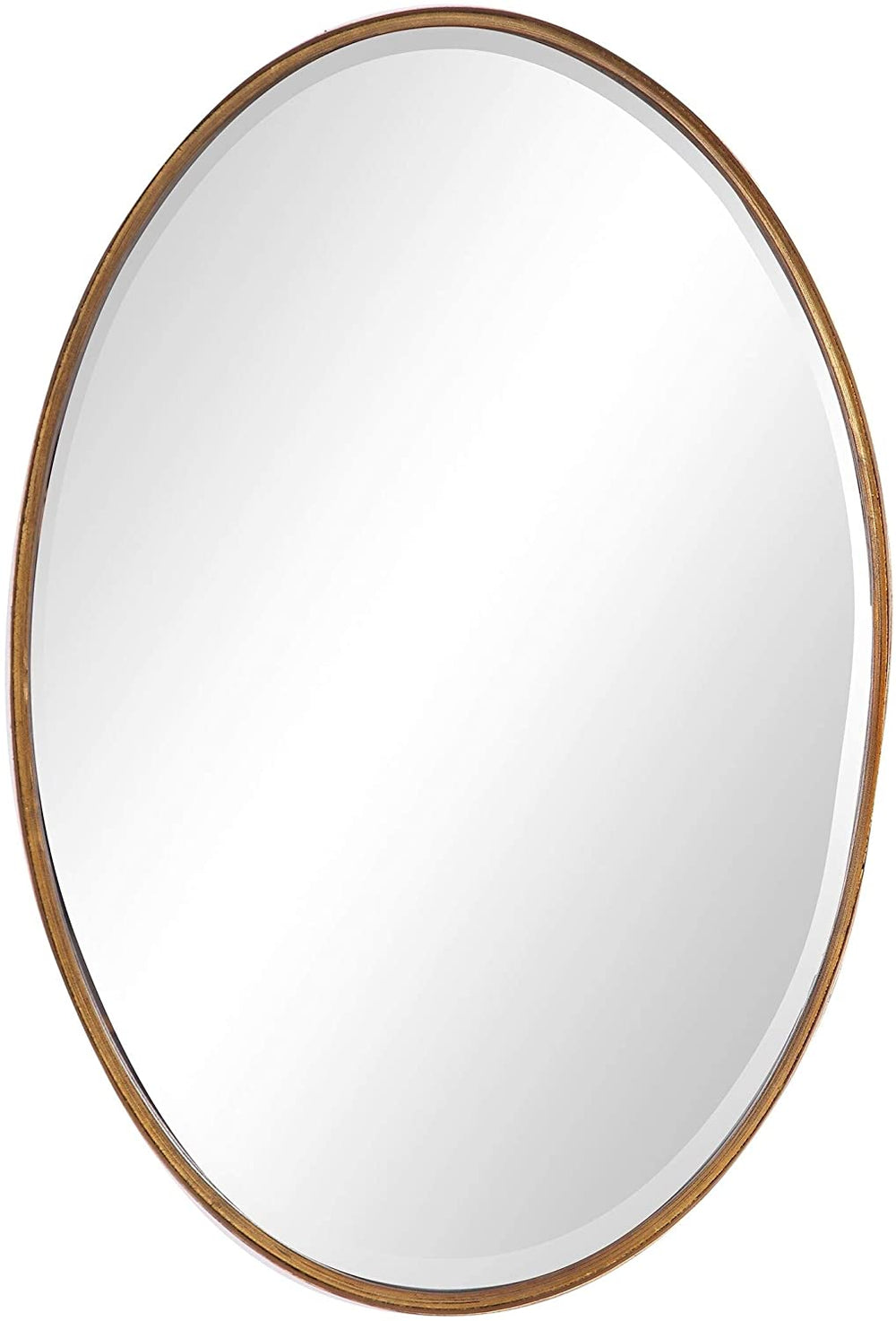 Gold Oval Mirror 24x35x2 Modern Contemporary