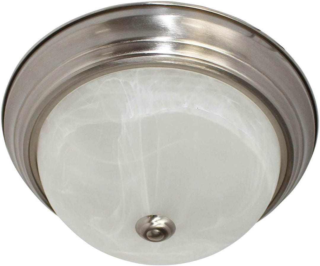 Led Flush Mount Ceiling Light Brushed Nickel Mid Century