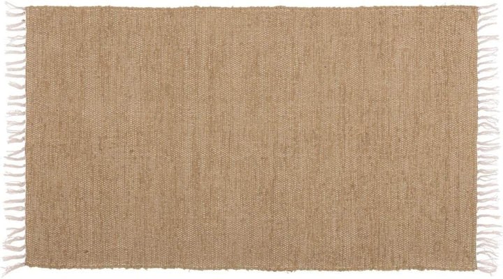 MISC Burlap Natural Chindi/rag Rug 36x60 3' X 5' Tan Farmhouse Rectangle Cotton Latex Free