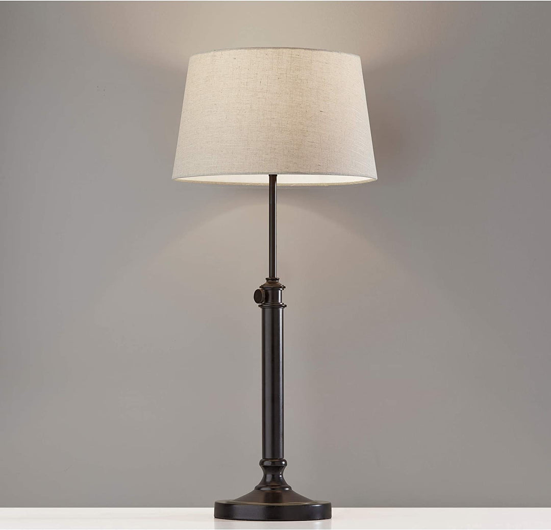 Antiqued Black Table Lamp 2pc Set Farmhouse Traditional