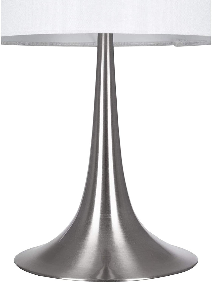 Brushed Nickel Fluted Table Lamp Silver Modern Contemporary - Diamond Home USA