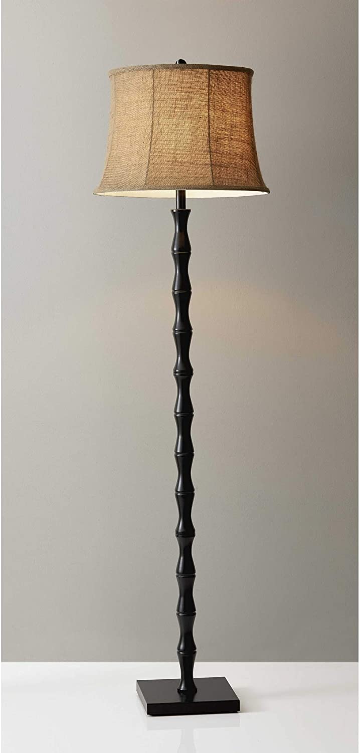 17" X 62" Black Metal Floor Lamp 62 X 17 Modern