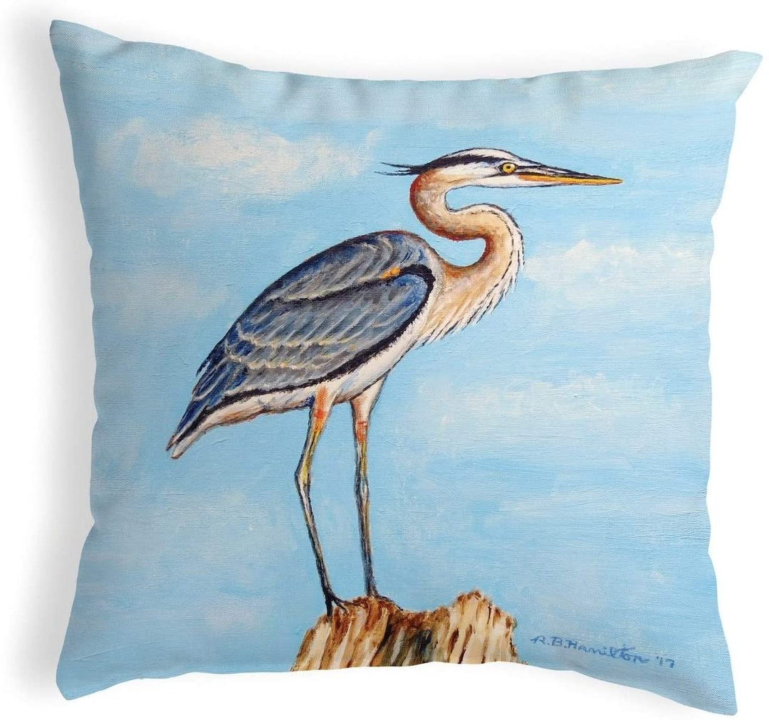 Blue Stump Small No Cord Pillow 12x12 Color Graphic Nautical