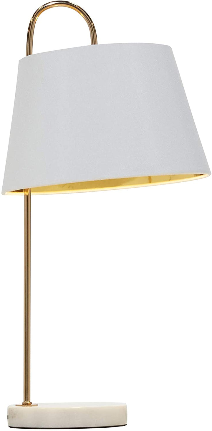 White Gold Table Lamp Marble Base 11" X 22 5" 11 22 Modern