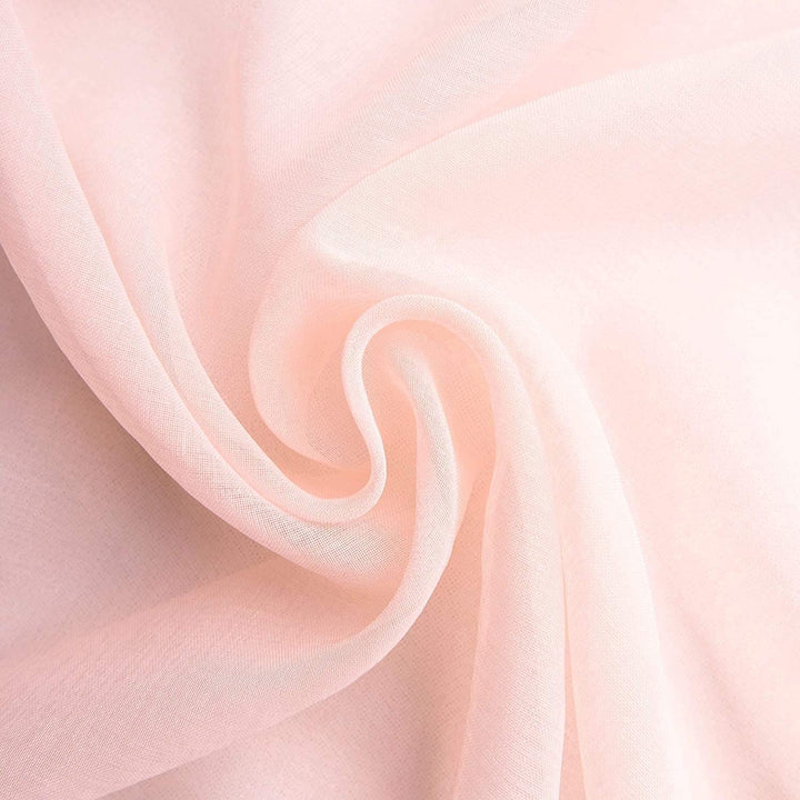 Solid Sheer White Voile Window Curtains Ruffle Edge Rod Pocket 2 Panels 52" Width X 84" Length Pink Mid Century Modern Polyester Thermal - Diamond Home USA