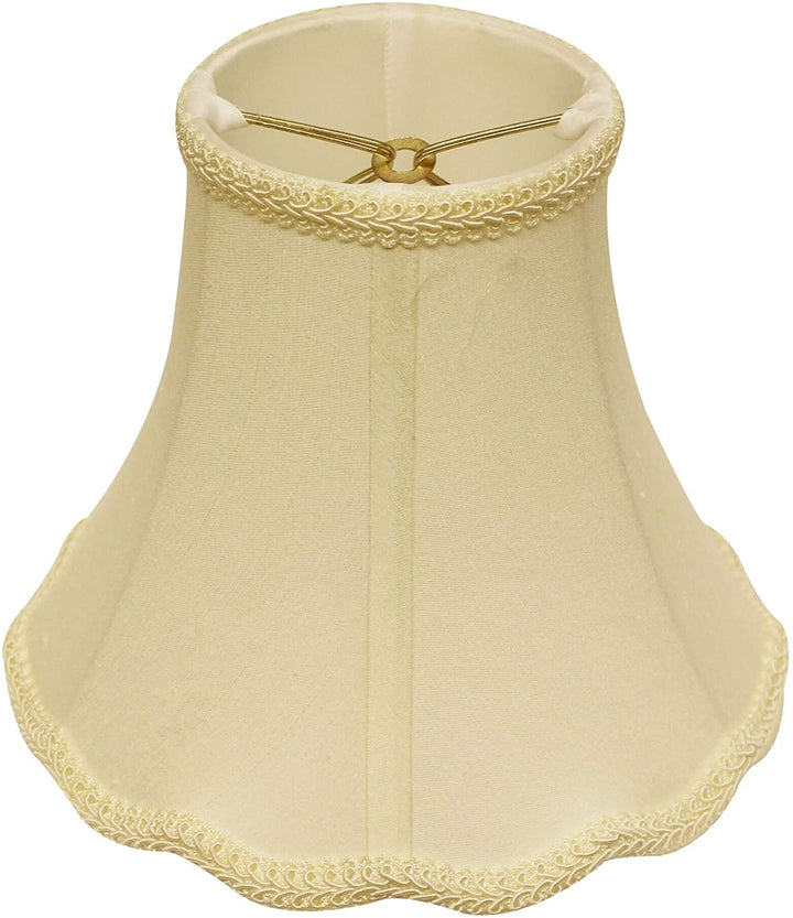 Cloth Wire Slant Scallop Bell Softback Lampshade Bulb Clip