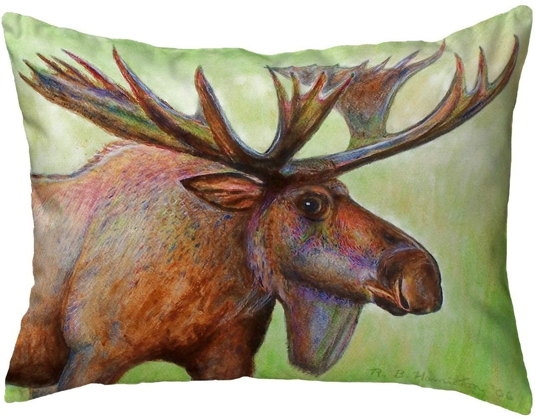 Moose Small No Cord illow 11x14 Color Graphic Cabin Lodge