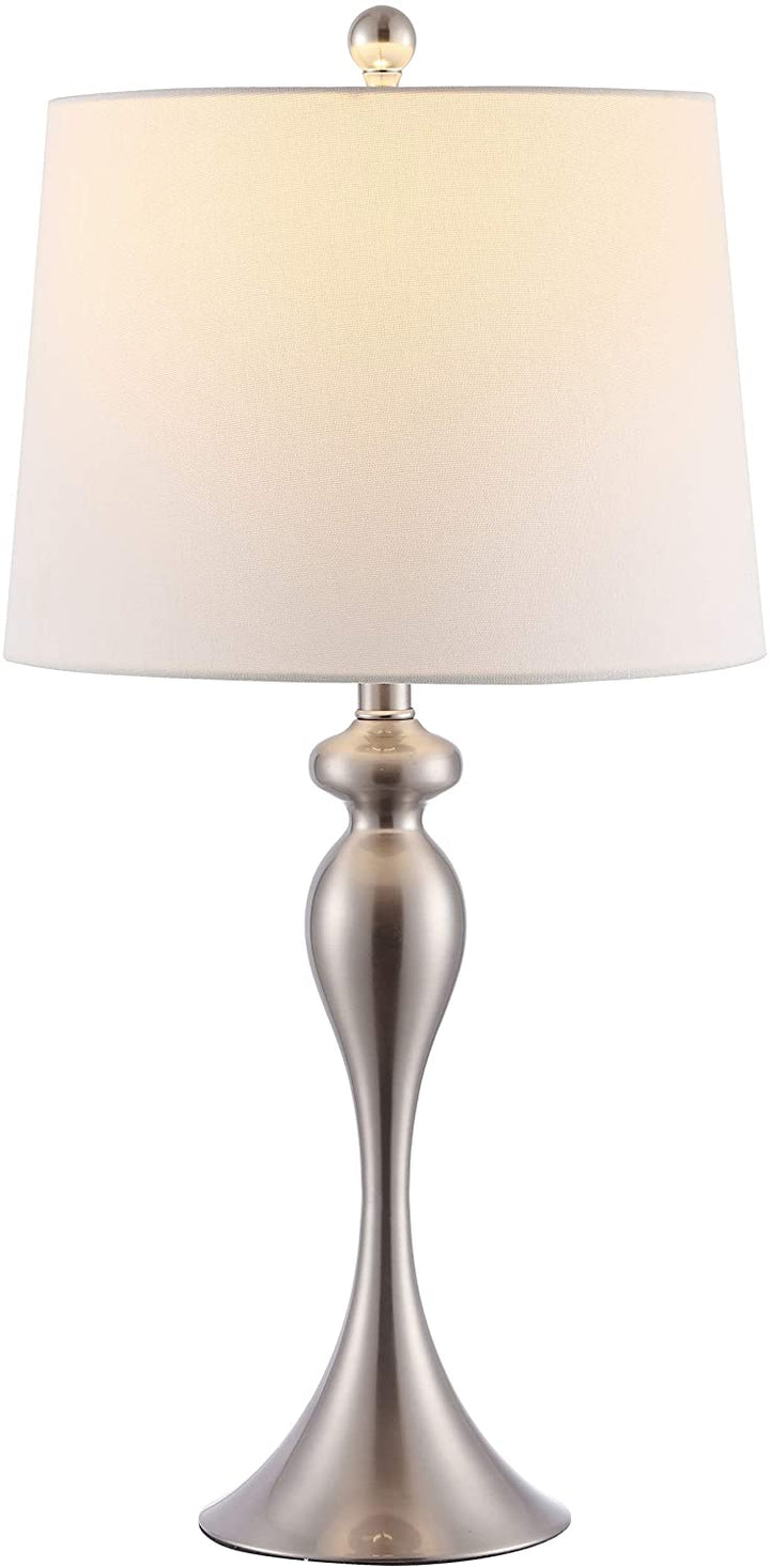 Lighting 28 inch Iron Table Lamp 14" X 28" Silver Modern Contemporary Traditional Chrome Bulbs Included - Diamond Home USA