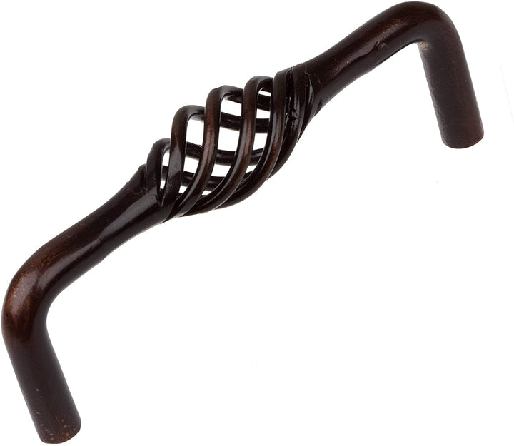 3 3/4 inch Screw Center Twisted Birdcage Cabinet Hardware
