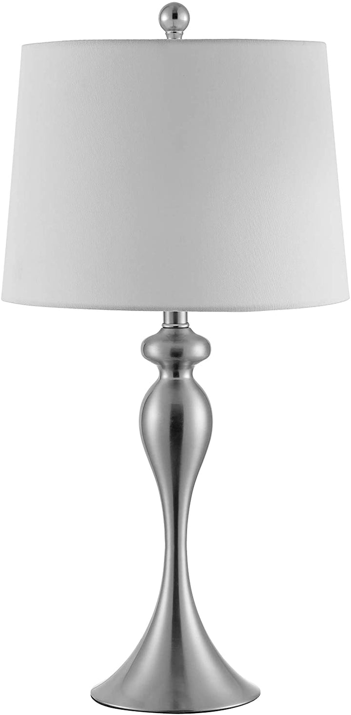 Lighting 28 inch Iron Table Lamp 14" X 28" Silver Modern Contemporary Traditional Chrome Bulbs Included - Diamond Home USA