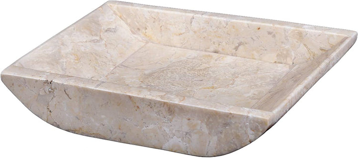 Champagne Marble 6 1/4" X 4 3/4" Boat Shaped Candle Holder