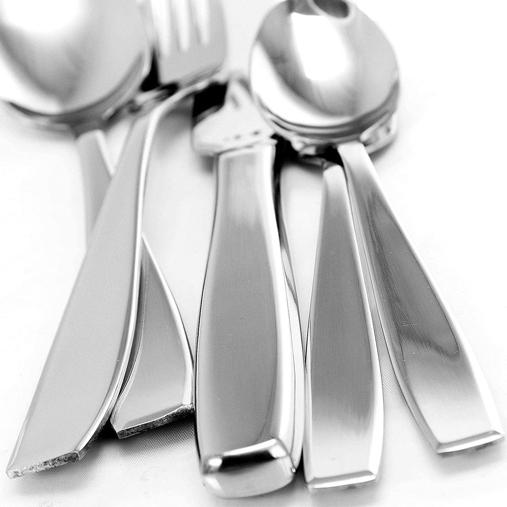 20 Flatware Set Silver Stainless Steel - Diamond Home USA
