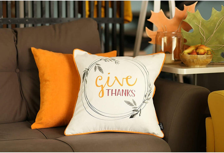 Fall Season Thanksgiving Pie Throw Pillow Covers 18"x18"