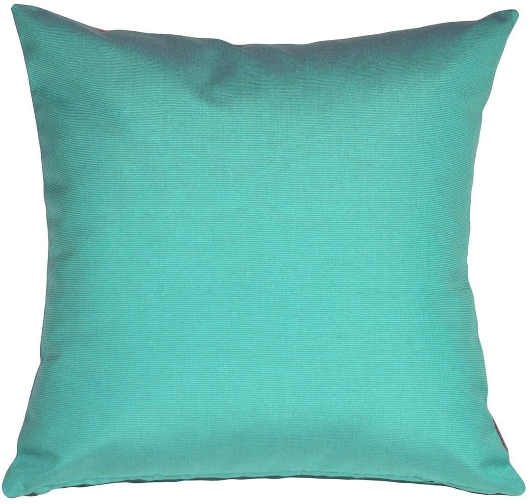 Pillow Decor Aruba Turquoise Blue 20x20 Outdoor Modern