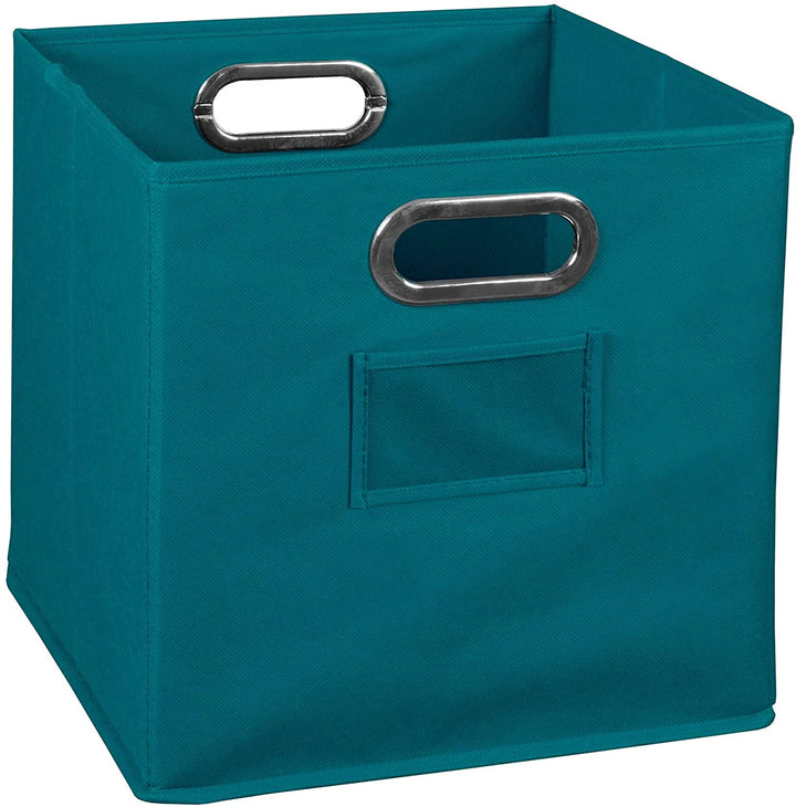 Foldable Fabric Storage Teal Green Modern Contemporary