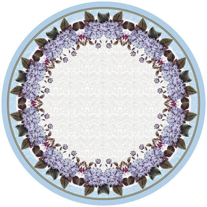 Hydrangea 58 inch Round Tablecloth Color Polyester - Diamond Home USA