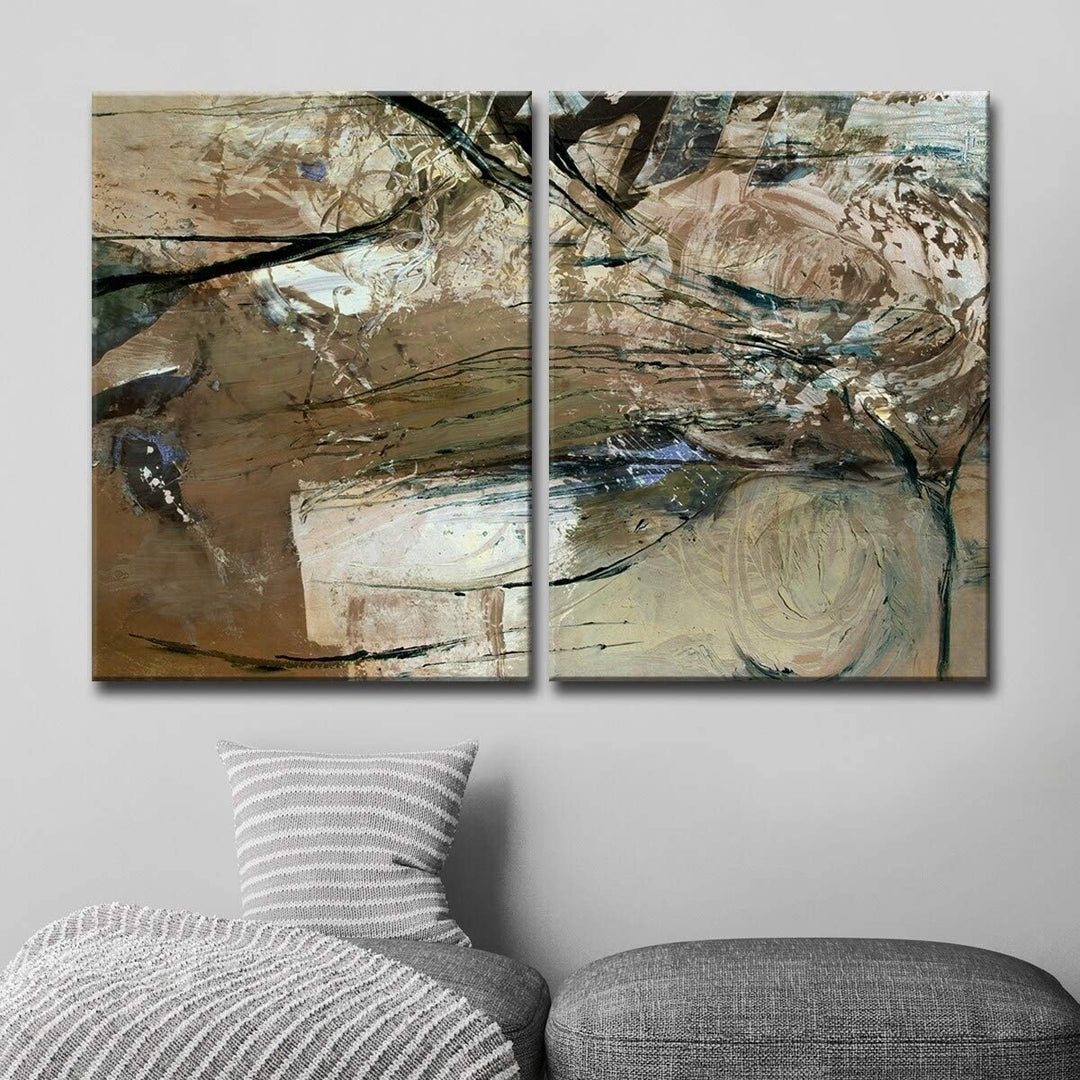 Smash XVIII' Oversized Canvas 2 Piece Wall Art Set Color
