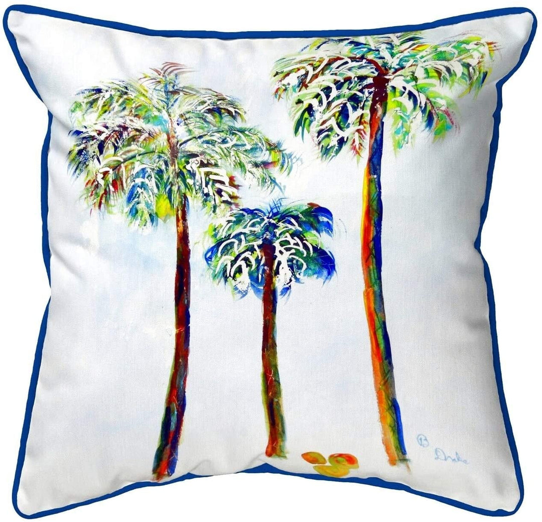 Three Palms Large Pillow 18x18 Color Graphic Nautical