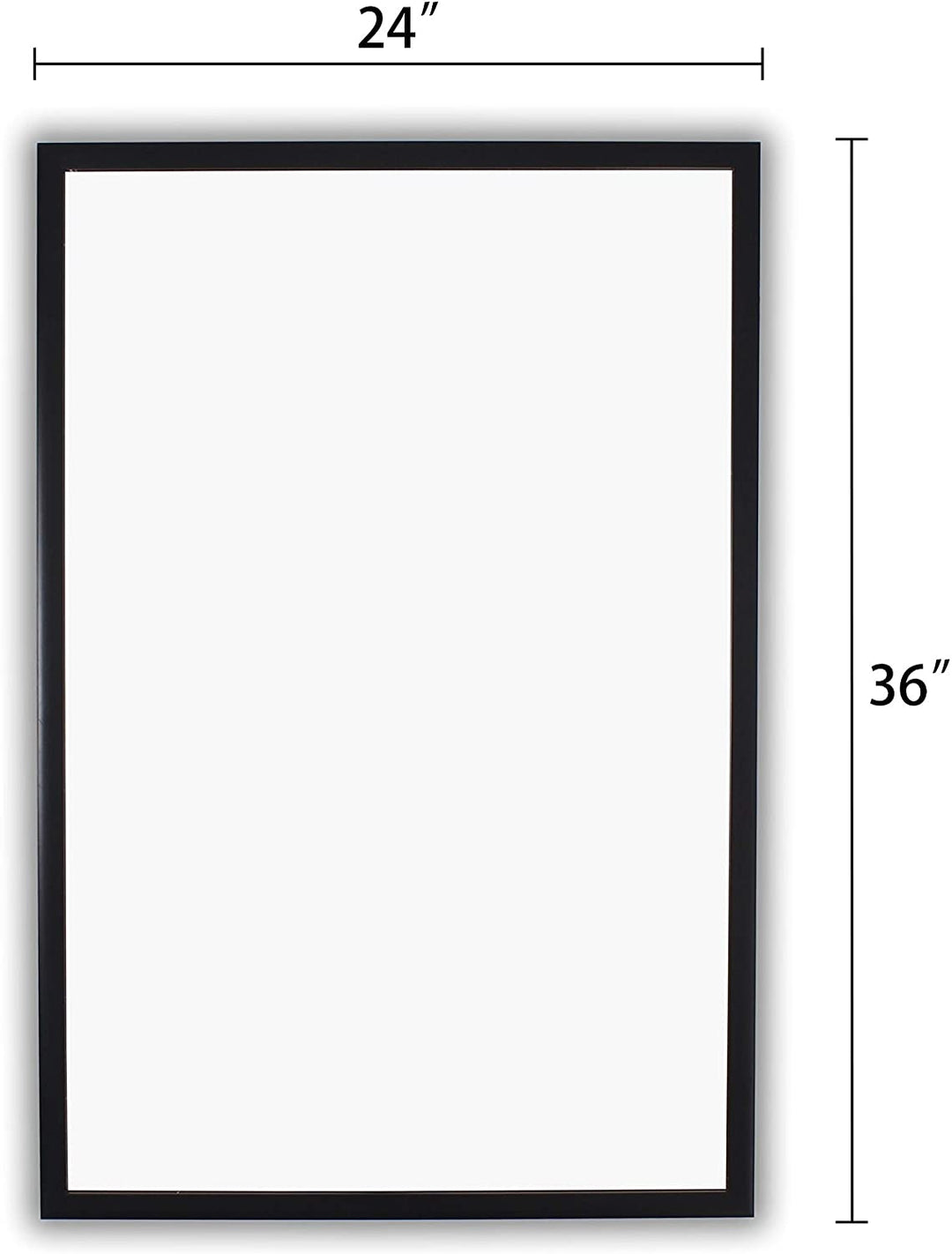 Black Wall Mounted Accent Mirror Includes Hardware - Diamond Home USA