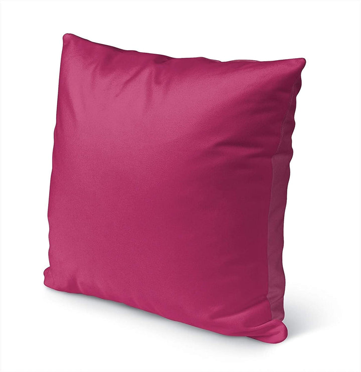 Fuchsia Rose Indoor|Outdoor Pillow by 18x18 Pink Modern Contemporary Polyester Removable Cover