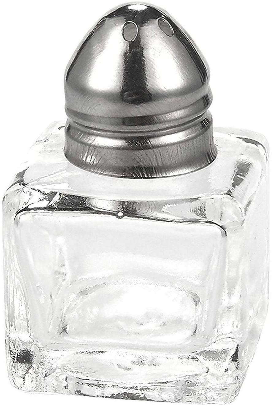 24x Mini Salt Pepper Shakers Set Glass Kitchenware Transparent 0 5 Oz Clear 8 More Pieces - Diamond Home USA