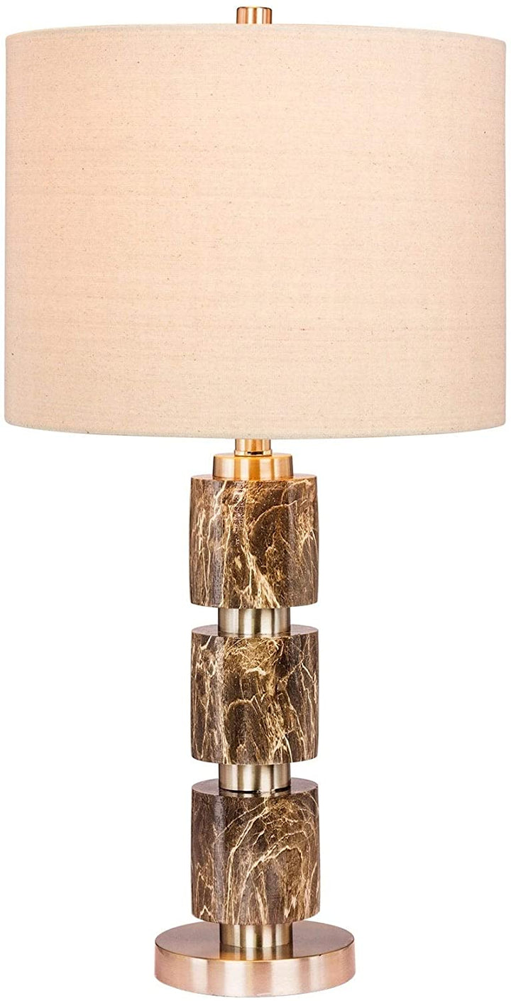 Lighting's 27 Stacked Smooth Resin Metal Table Lamp