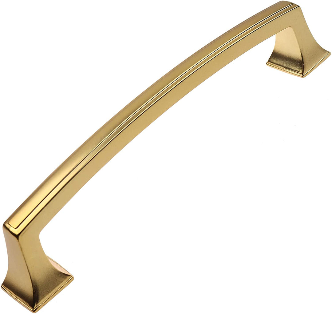 5 Center Gold Base Cabinet Pulls (10 Pack) Brass