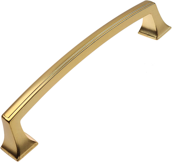 5 Center Gold Base Cabinet Pulls (10 Pack) Brass