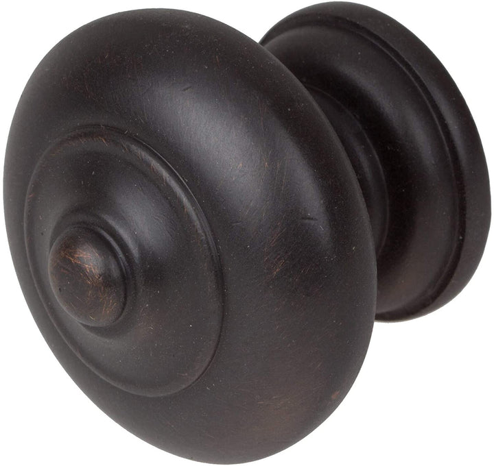 1 5 inch Oil Rubbed Bronze Round Ring Mushroom Cabinet Knobs (Pack 10) Brown Metal Finish - Diamond Home USA