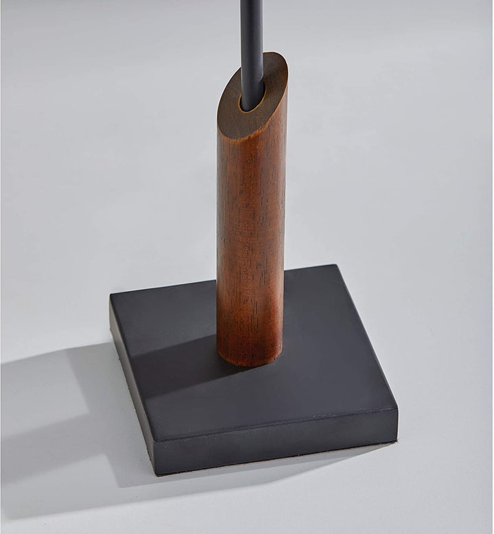 Black Walnut Table Lamp Mid Century Modern Contemporary Transitional