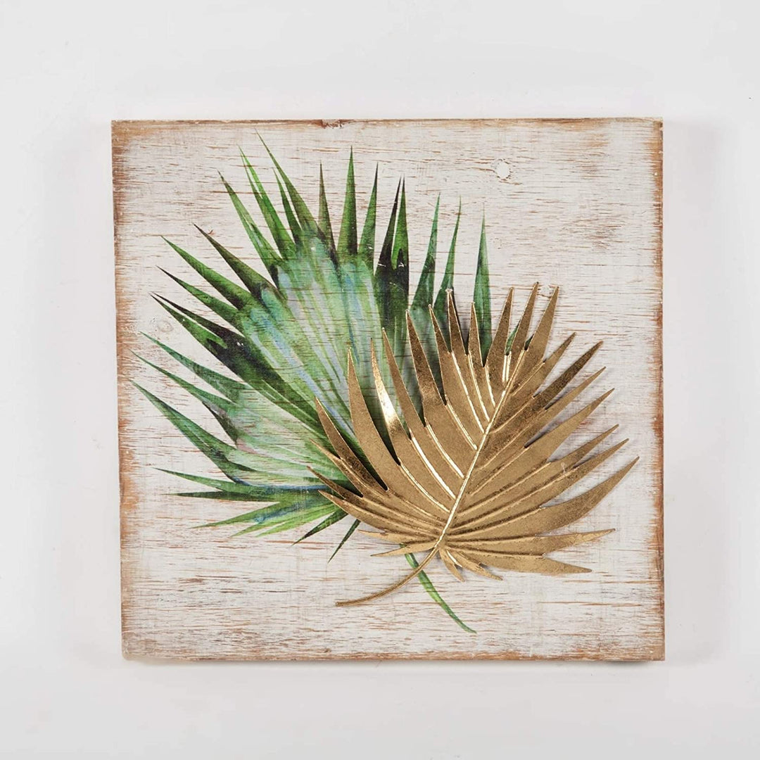 Set 2 Leaf Wall Plaque Modern Contemporary - Diamond Home USA