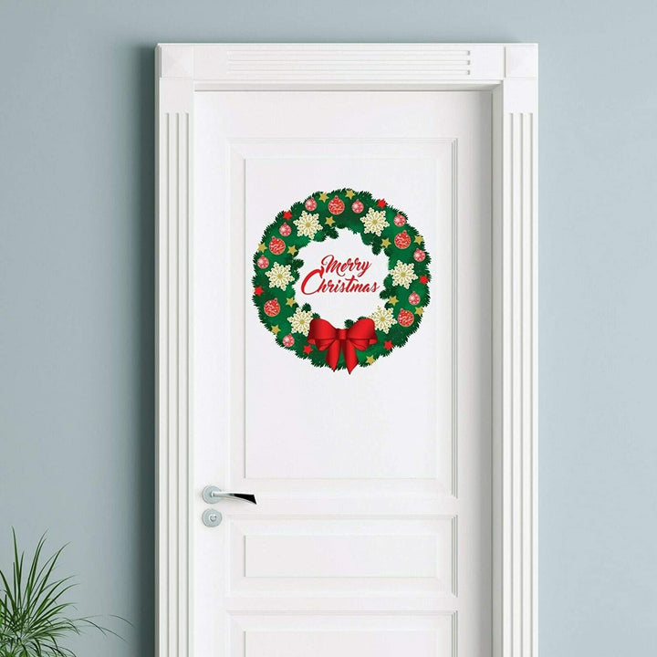 Christmas Garland Wall Stickers Art Home Decal 2pcs Green - Diamond Home USA