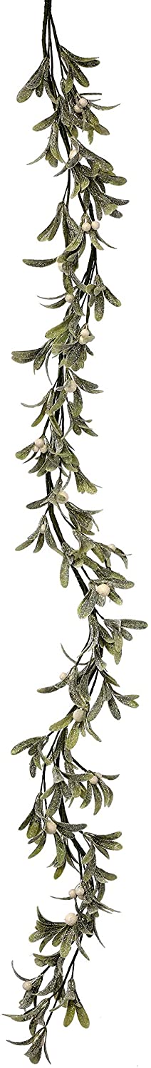 60" Frosted Mistletoe Berry Garland Un