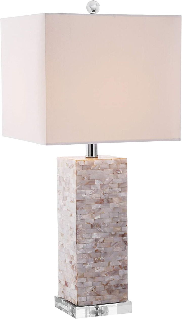 Lighting 26 inch Shell Table Lamp Cream Modern Contemporary Transitional Bulbs Included - Diamond Home USA