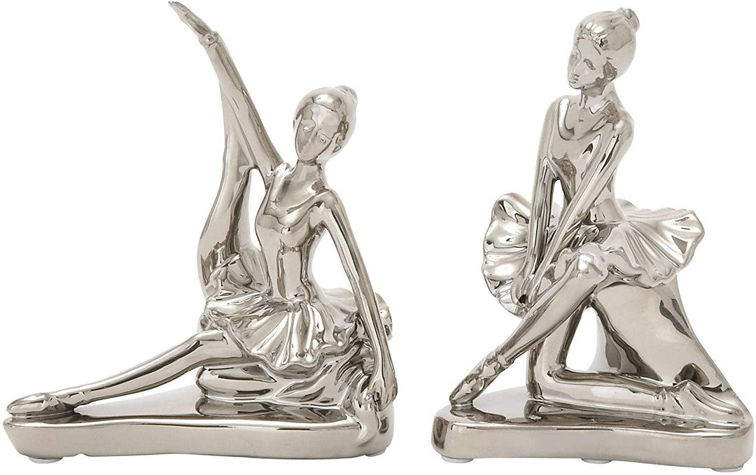 Ceramic Silver Dancer 2 Assorted 6 inch X 7 inch Accent