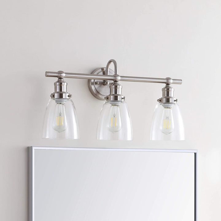 Lighting 3 Light Brush Nickel Led Sconce Modern Contemporary