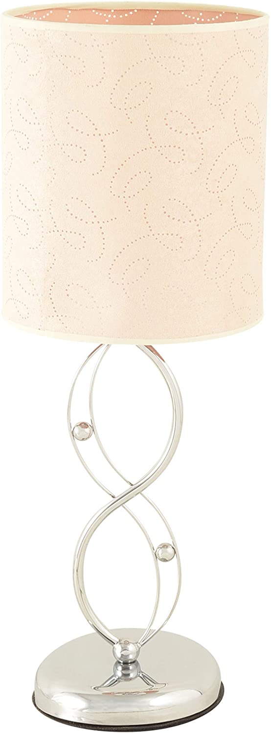 One Night 8 inch Crystal Chrome Finished Table Lamp Brown Modern Contemporary Traditional Chrome - Diamond Home USA