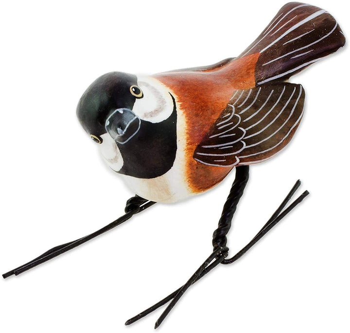 Handmade Chestnut Backed Ceramic Figurine (Guatemala) 3 3" L