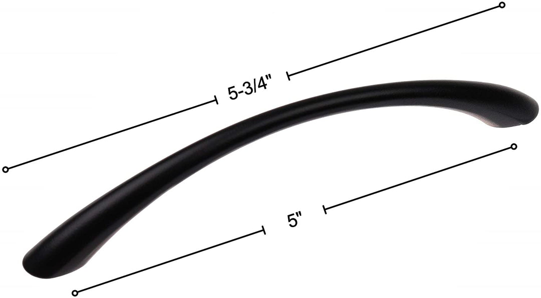 10 Pack 5 inch Center Cabinet Loop Pull Black Modern Contemporary Metal Matte