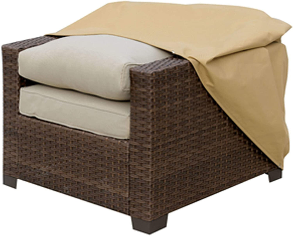 MISC Transitional Brown Small Chair Dust Cover Tan Fabric Polyester Uv Resistant Waterproof