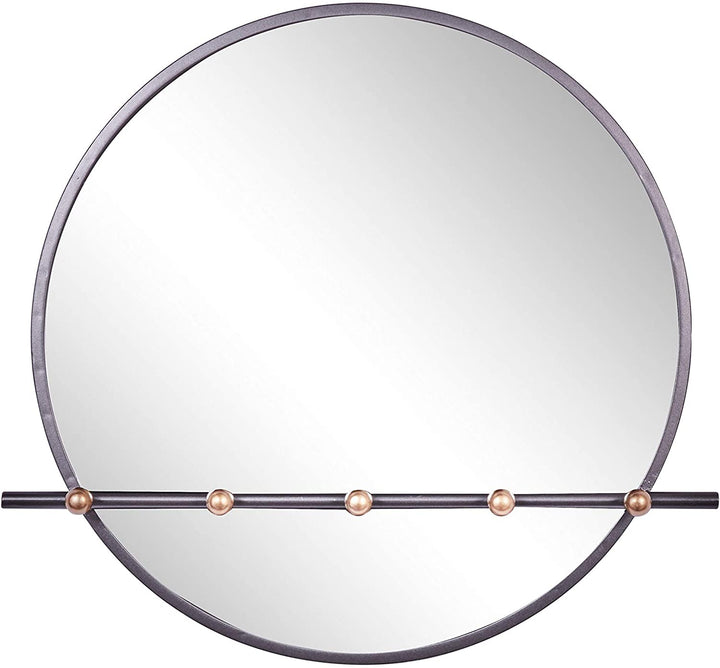 Round Black Metal Mirror Hooks 26" w X 24" h 26 3 24round