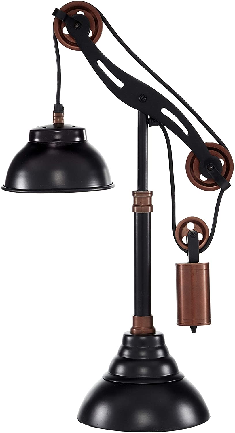 Black Copper Adjustable Pulley Table Lamp 13" X 4" 13 X 8