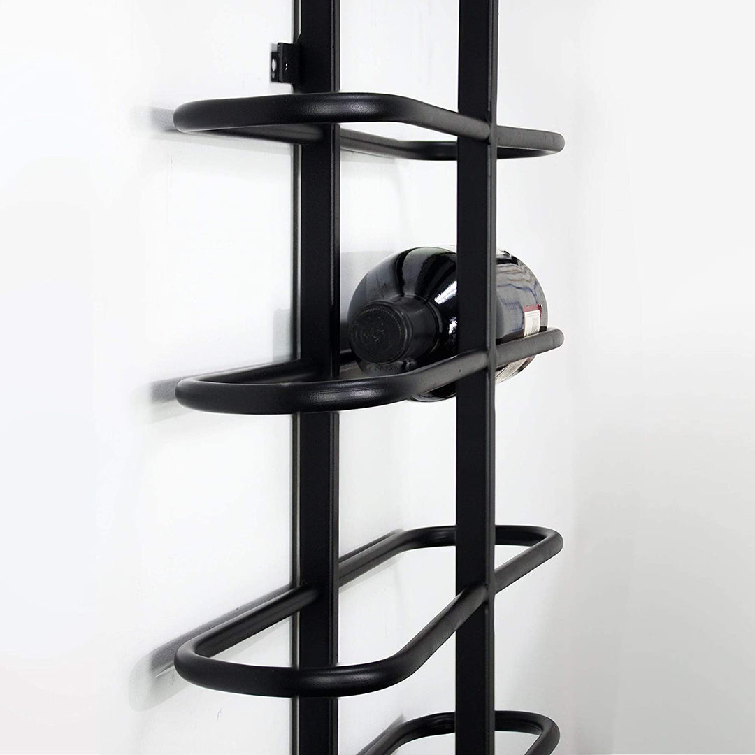 Metal Wall Mounted Wine Rack (47 25" X 20 5" 3 5") Black - Diamond Home USA