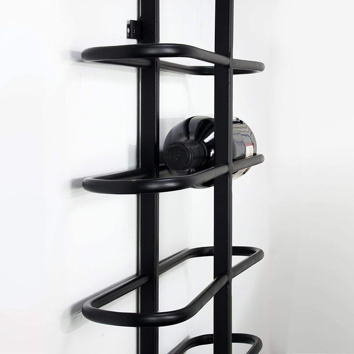 Metal Wall Mounted Wine Rack (47 25" X 20 5" 3 5") Black - Diamond Home USA