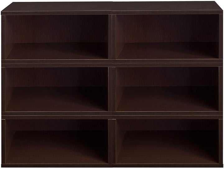 Storage Set 6 Half Size Cubes Truffle Modern Contemporary Laminate Finish - Diamond Home USA